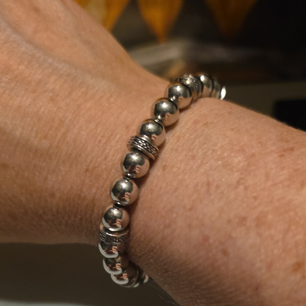 Silver Beaded Bracelet